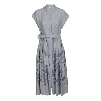 Eleventy Shirt Dresses, female, Gray, Size: L Chemisier Dress