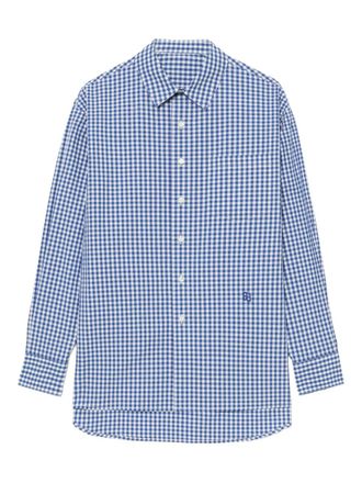 Ader Error gingham-check shirt - women - Cotton - L - Blue