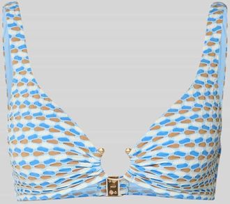 Seafolly Bikini-Oberteil im Allover-Look Modell MALA in Blau, Gr&ouml;&szlig;e 42