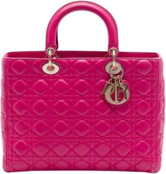 Dior Pre-owned Lady Dior Handbag - Dames - Vintage Handtas - Roze - ONE Size - Leer - Vintage