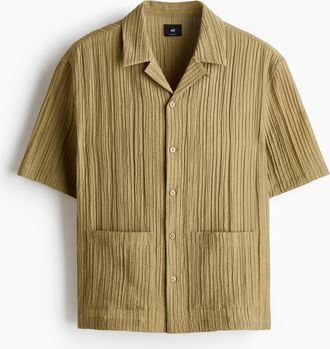 H&M Freizeithemd in Relaxed Fit - Beige