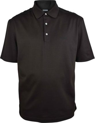 Ermenegildo Zegna Piqu&eacute;-poloshirt Bruin