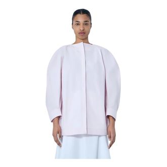 Jacquemus Shirts, female, Pink, Size: 2XS Structured Cotton Poplin Blouse
