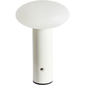 Beliani Beliani - L&aacute;mpara De Mesa Moderna De Hierro Pe Para Interior Con Luz Led Inal&aacute;mbrica Seta Blanca Buayan