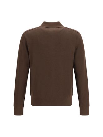 Burberry Merino Wool Polo - Brown