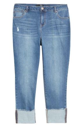 1822 Denim Deep Roll Cuff Jeans in Jeremy at Nordstrom, Size 14W