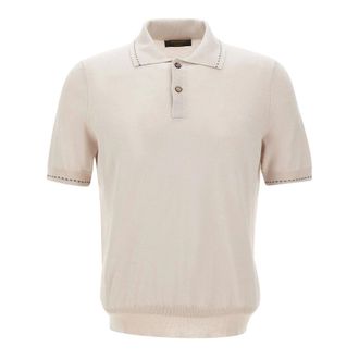 Gran Sasso Polo Shirt - male - Gran Sasso - Polo Shirts - Beige - S - Tops