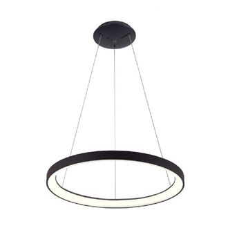 Trade Shop Trade Shop Traesio - Trade Shop - Pendien Led 30w Cct Lampada Sospension Circolare 38m Luce Cucina Bar - Negro