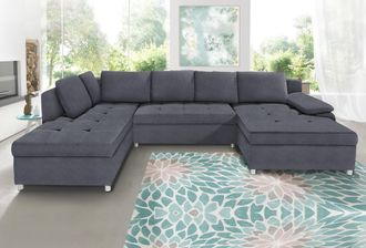 Sit&more Wohnlandschaft »Labene U-Form« wahlweise mit Bettfunktion und Bettkasten