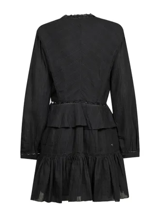 Isabel Marant Womens Mini Dress Damya Black Gauze Cotton