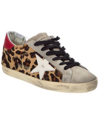 Golden Goose Superstar Leopard Horsy Leather & Suede Sneaker