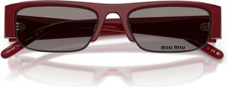 Miu Miu Sunglasses, unisex, Brown, Size: 51 MM Oversized Geometric Sunglasses