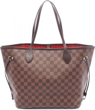 Louis Vuitton Brown Coated Canvas Leather Handbag Tote Bag (Pre-Owned)