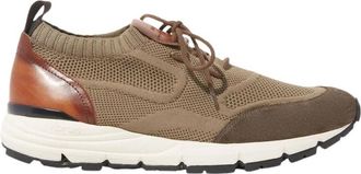 Scarosso Handgemaakte Taupe Sneakers - Robbie - Heren - Sneakers - Beige - 43 EU - Su&egrave;de - Schoenen