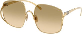 Miu Miu MUA57S 5AK20S Womens Sunglasses Gold Size 57