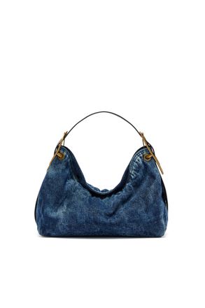Diesel D-Line-Denim shoulder bag - Shoulder Bags - Woman - Blue