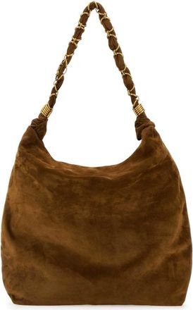Saint Laurent Caramel Suede Amalia Shopping Bag