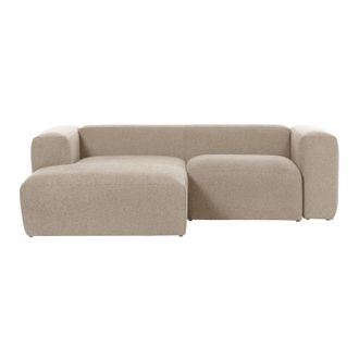 K Home 2,5-Sitzer Ecksofa Klocks mit Chaiselongue - Beige
