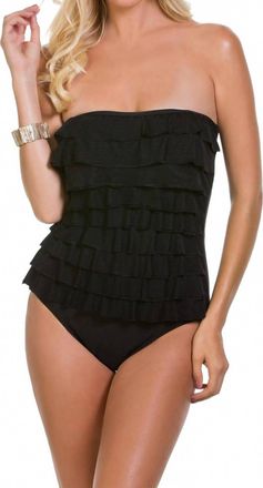 Magic Suit By Miraclesuit Leah Bandeau Underwire One Piece Swimsuit In Black