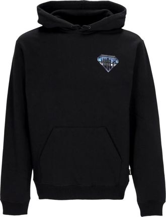 Iuter Zwarte Metalen Logo Hoodie Lange Mouw - Heren - Hoodies - Zwart - M - Katoen - Hoodies & sweatvesten
