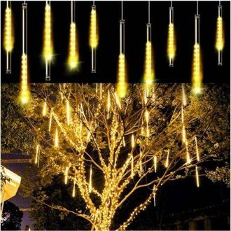 OEM Guirnalda Luminosa De Navidad Para Exteriores, Efecto Lluvia Led, Estrella Fugaz, Blanco C&aacute;lido