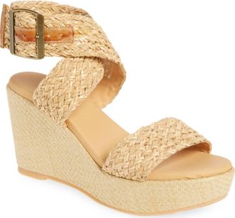 Chocolat Blu Womens Isabel Ankle Strap Sandal In Natural Raffia