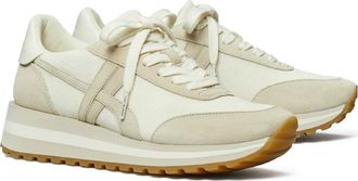 Tory Burch Hank Wedge Runner Sneaker in New Ivory/calcare/white at Nordstrom, Size 5.5