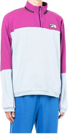 Fila Sweatshirts, male, Multicolor, XL, Color-block half-zip Jumper with logo