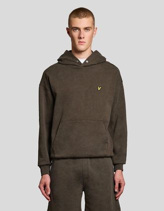 Lyle & Scott Lyle And Scott Mens Heavy Wash Cotton Hoodie - Brown - Size: 38
