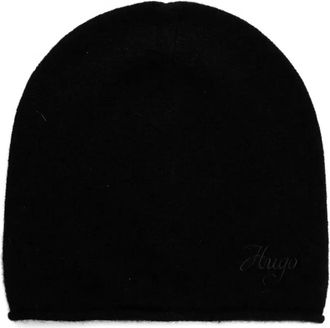 HUGO BOSS Muts met logodetail - Zwart