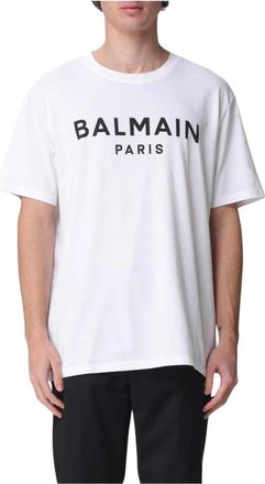 Balmain Paris Logo Tee - Heren - T-shirts - Wit - L - Tops