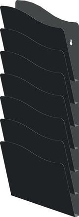 OEM Porte-brochures H560xl240xpmm Nombre De Compartiments 7 Din A4 M&eacute;tal Noir