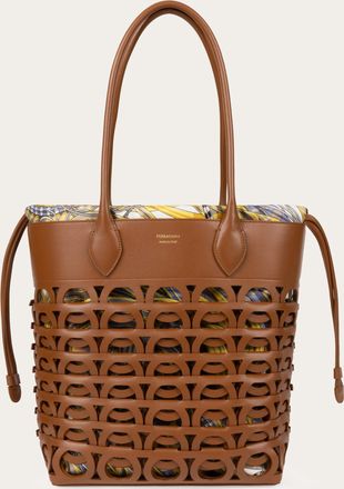 Ferragamo Women Gancini tote bag (M) Brown