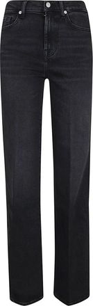 7 For All Mankind Modern Dojo Jeans - Dames - Regular Fit Jeans - Zwart - W25 - Katoen - Jeans