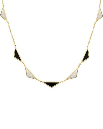 Italian Gold, Inc 14K Gemstone Station Triangle Necklace