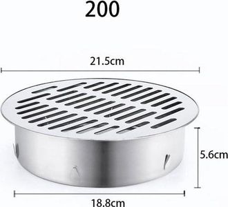 OEM Desag&uuml;e De Sif&oacute;n Redondo, Independiente, De Acero Inoxidable, Apto Para Balcones, Terrazas, Azoteas, Patios Y Jardines (di&aacute;metro 200 Mm)