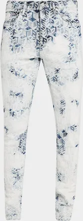 Purple Monogram Jacquard Stretch Skinny Jeans