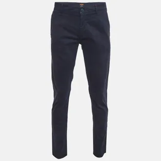Boss Orange by Hugo Boss Midnight Blue Cotton Schino Slim Pants M