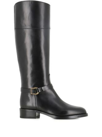 Sartore 40mm buckle-strap leather boots - Black