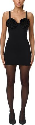Naked Wardrobe Rose Minidress in Black at Nordstrom, Size X-Small