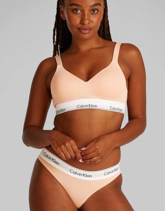Calvin Klein Womens Calvin Klein ICON Cotton Modal Womens Bikini Briefs Melon Frenzy - Pink - Size: MEDIUM