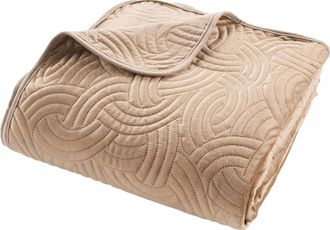 Douceur d'Int&eacute;rieur Douceur-dinterieur Colcha Beige 220 X 240 Cm Elegante