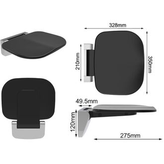 Elle Asiento De Ducha Plegable De Pared, Silla De Ducha Antideslizante, Capacidad De 200 Kg, Dise&ntilde;o Ergon&oacute;mico Para Personas Mayores