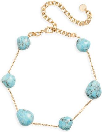 Cult Gaia Andie Faux Turquoise Choker Necklace in Ibiza Turquoise at Nordstrom