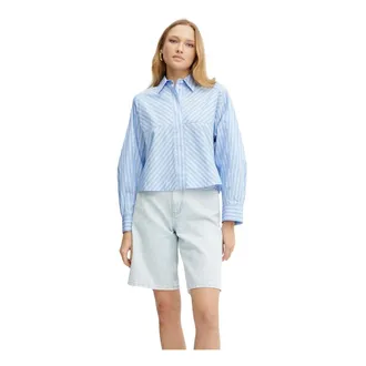 IVY OAK Brittney Shirt - Dames - Blouses & Shirts - Blauw - Maat: S Katoen