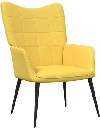vidaXL Sillón de relax de tela amarillo mostaza Vidaxl