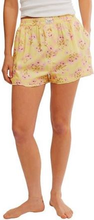 Free People Day to Day Floral Boxer Shorts in Sunflower Combo at Nordstrom Rack, Size X-Large