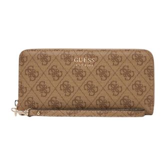 Guess Brenton Portemonnee - Dames - Clutches - Beige - ONE Size - Leer - Tassen