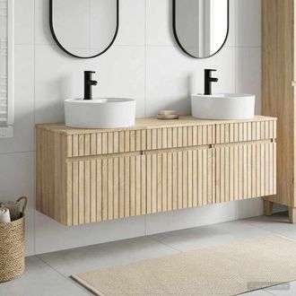 vidaXL Vidaxl Set Di Armadi Da Bagno 3 Pz Rovere Sonoma 157 X 44,5 X 82 Cm