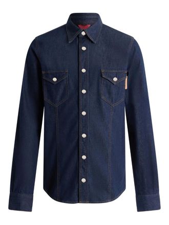 Bally chest pocket denim shirt - Blue